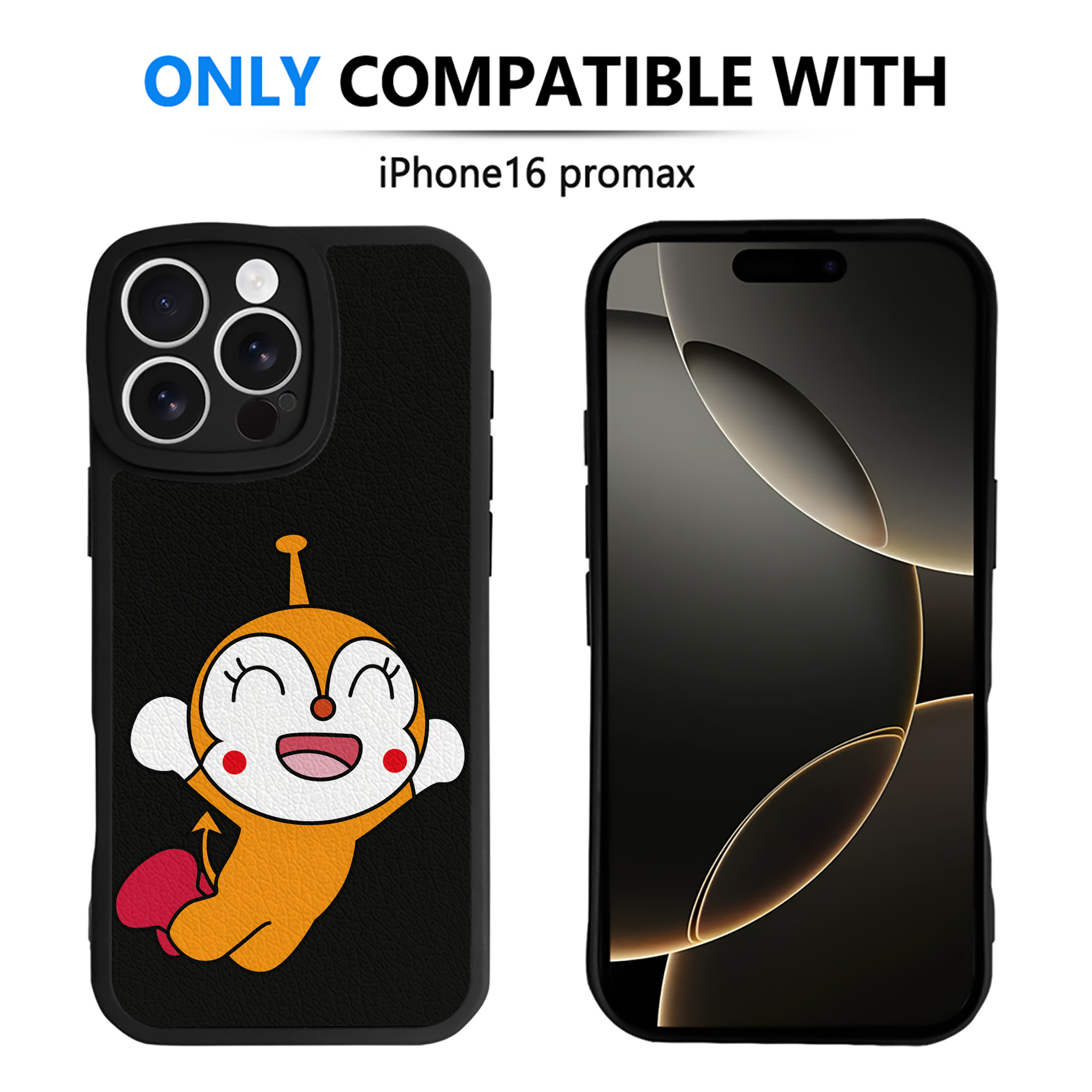 （画像用） アンパンマン Anpanman 【iPhone 16シリーズ対応】シリコンスマホケース（レザー調） 材質：シリコン